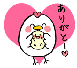 hen-san and egg-chan sticker #14784722