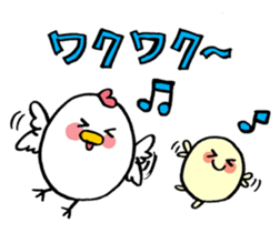 hen-san and egg-chan sticker #14784726