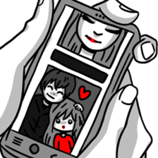 Manga couple in love - Valentine's Day sticker #14785304