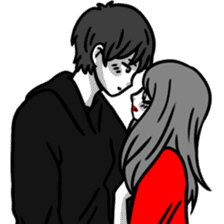 Manga couple in love - Valentine's Day sticker #14785305
