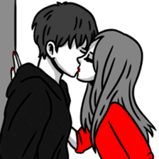 Manga couple in love - Valentine's Day sticker #14785308