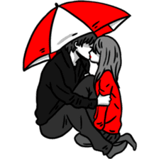 Manga couple in love - Valentine's Day sticker #14785309
