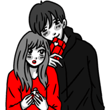 Manga couple in love - Valentine's Day sticker #14785311