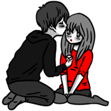 Manga couple in love - Valentine's Day sticker #14785314