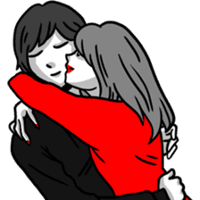 Manga couple in love - Valentine's Day sticker #14785320