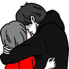 Manga couple in love - Valentine's Day sticker #14785321