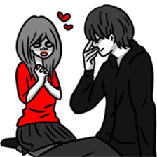 Manga couple in love - Valentine's Day sticker #14785324