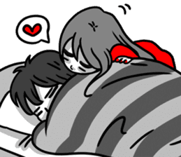 Manga couple in love - Valentine's Day sticker #14785326