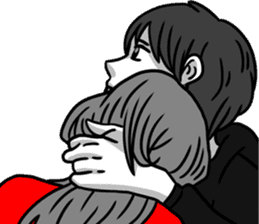 Manga couple in love - Valentine's Day sticker #14785329