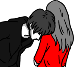 Manga couple in love - Valentine's Day sticker #14785333