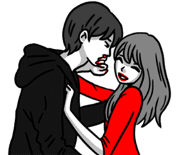 Manga couple in love - Valentine's Day sticker #14785340
