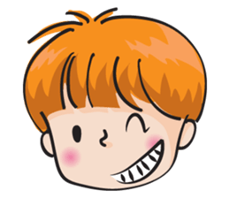 happy school boy sticker #14785940