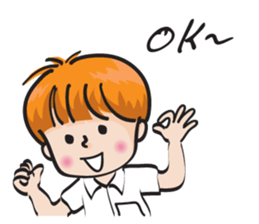 happy school boy sticker #14785947