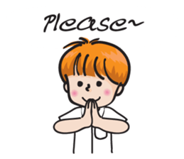 happy school boy sticker #14785948