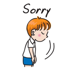 happy school boy sticker #14785949