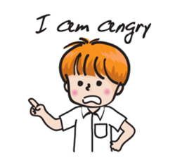 happy school boy sticker #14785950