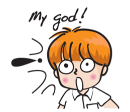 happy school boy sticker #14785954