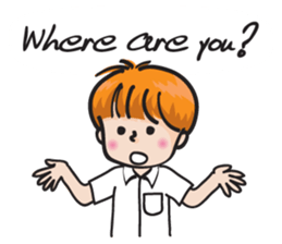 happy school boy sticker #14785957