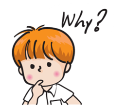 happy school boy sticker #14785958