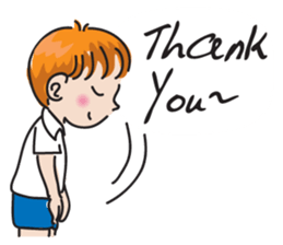 happy school boy sticker #14785960