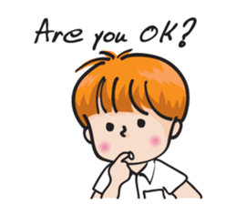 happy school boy sticker #14785962