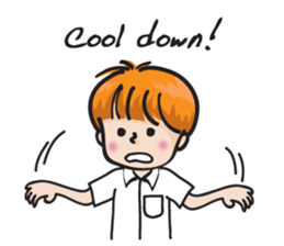 happy school boy sticker #14785963