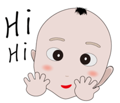 boy baby face sticker #14786126