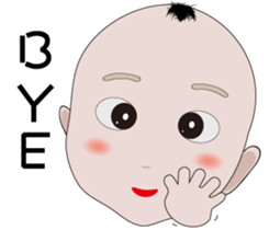 boy baby face sticker #14786127
