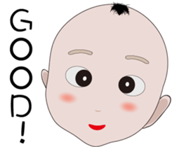 boy baby face sticker #14786128