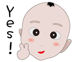 boy baby face sticker #14786139