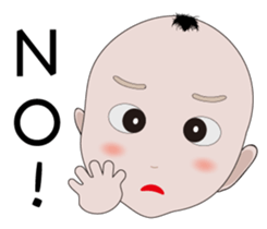 boy baby face sticker #14786140