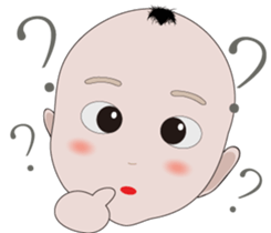 boy baby face sticker #14786142