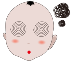 boy baby face sticker #14786143