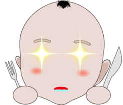 boy baby face sticker #14786145