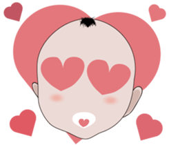 boy baby face sticker #14786146