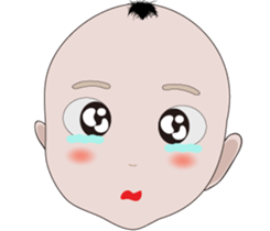 boy baby face sticker #14786147