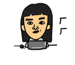 The girl is a outcast. sticker #14786443