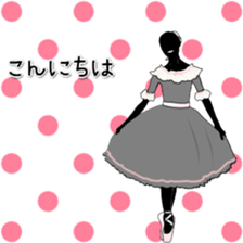 Balletsilhouette Beautiful sticker act.3 sticker #14787006