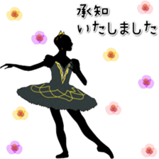 Balletsilhouette Beautiful sticker act.3 sticker #14787011