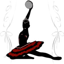 Balletsilhouette Beautiful sticker act.3 sticker #14787044
