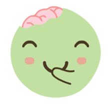 Kawaii Green Zombie Emojis In Love sticker #14787087