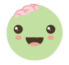 Kawaii Green Zombie Emojis In Love sticker #14787089