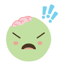 Kawaii Green Zombie Emojis In Love sticker #14787094