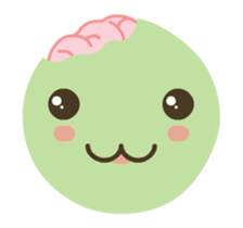 Kawaii Green Zombie Emojis In Love sticker #14787095