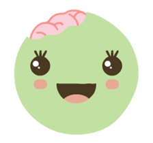 Kawaii Green Zombie Emojis In Love sticker #14787097