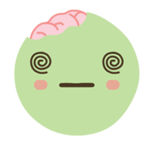 Kawaii Green Zombie Emojis In Love sticker #14787099