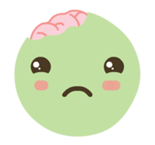 Kawaii Green Zombie Emojis In Love sticker #14787101