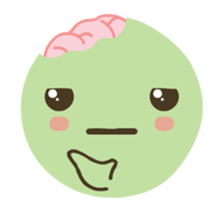 Kawaii Green Zombie Emojis In Love sticker #14787103