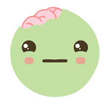 Kawaii Green Zombie Emojis In Love sticker #14787104