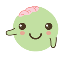 Kawaii Green Zombie Emojis In Love sticker #14787105